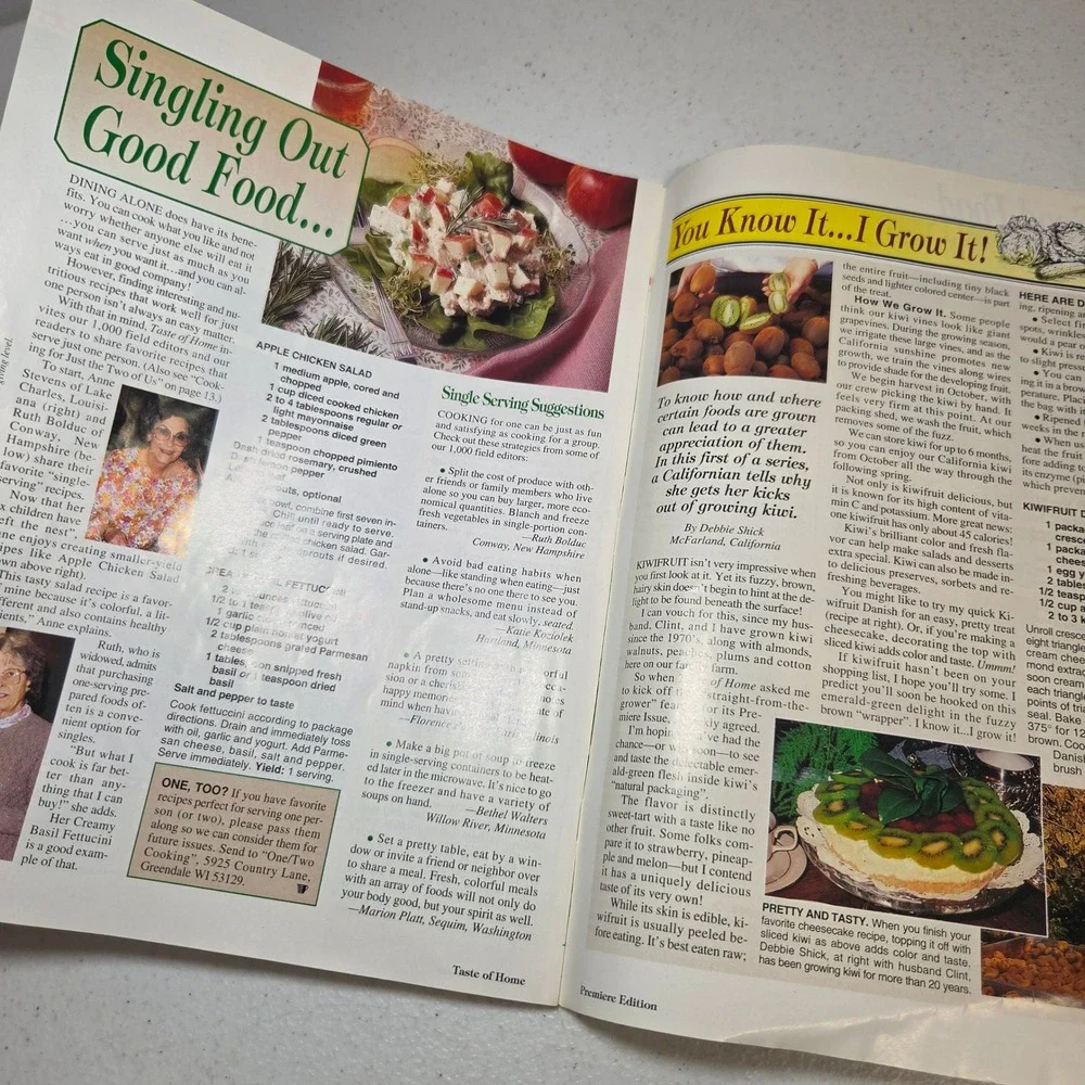 Taste of Home Premiere Edition 1993 Cookies Magazine Reiman Publications